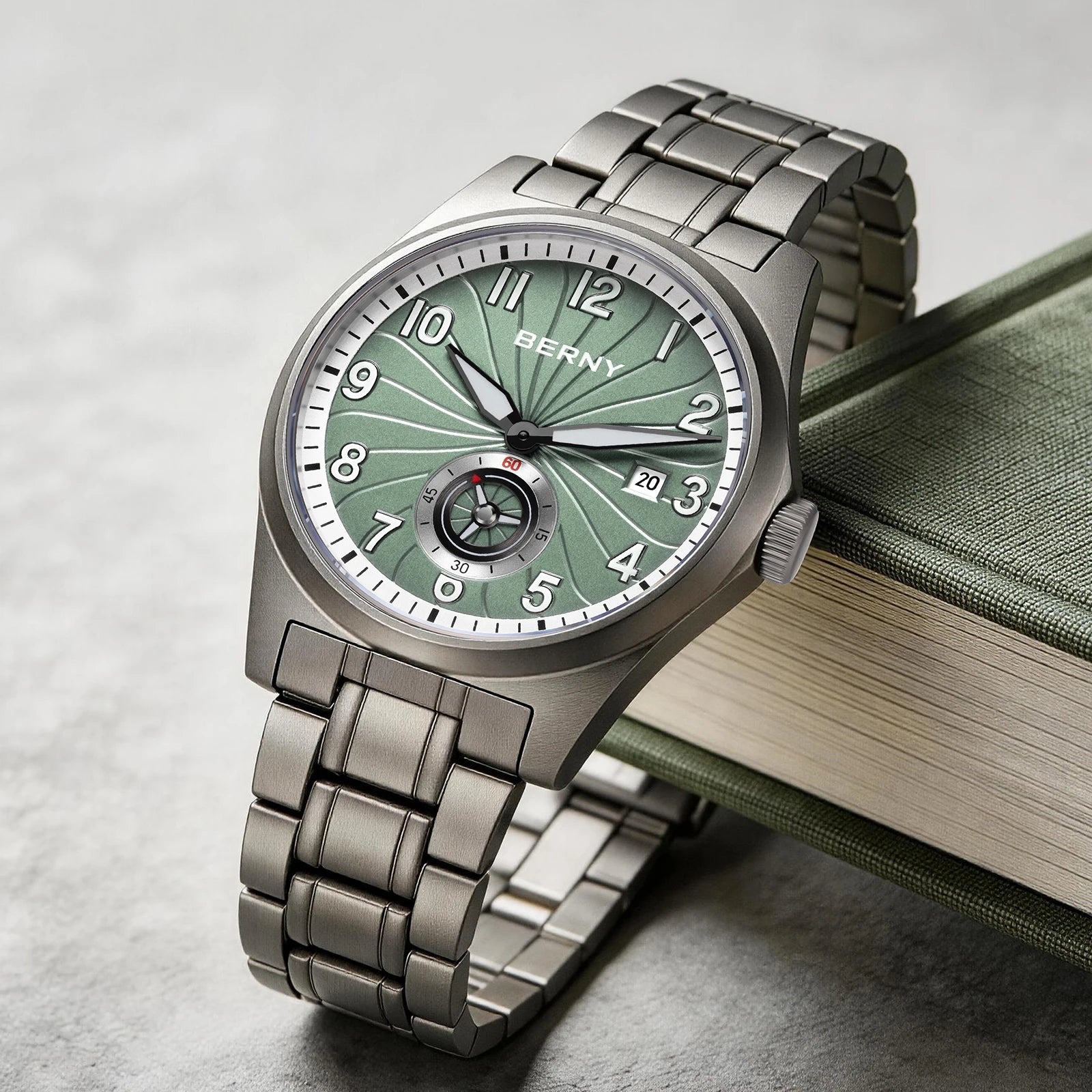 BERNY Full Titanium Automatic Men Watch Super Luminous Mechanical Wristwatch with 10ATM Waterproof Sapphire ST1731 Men Watches