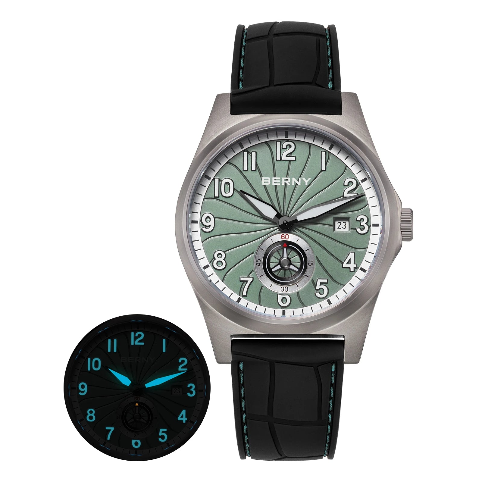 BERNY Full Titanium Automatic Men Watch Super Luminous Mechanical Wristwatch with 10ATM Waterproof Sapphire ST1731 Men Watches