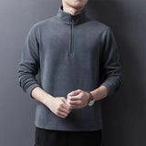 Men’s Fleece Half-Zip Stand-Collar Sweatshirt