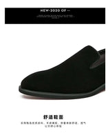 New In Red Bottom Shoes for Men Loafers Flock Solid Slip-On Party Men Dress Shoes Size 38-48 Free Shipping Men Shoes