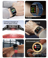 2026 New Accurate Diagnosis Smart Watch Body Fat ECG Blood oxygen BP Health Sport HD AMOLED Screen Call Smart Watches man woman