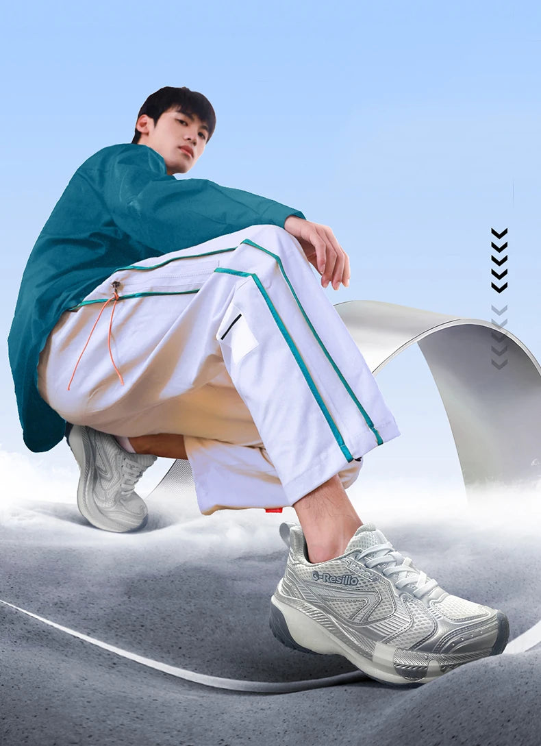 ONEMIX Retro Sport Shoes Round Toe Lace-Up Outdoor Function Low-Top Running Shoes Unisex Comfortable Cushion Jogging Sneakers