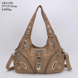 Angel Kiss Women Handbags Fashion Shoulder Bag Large Tote Top-handle Shopping Pack Multifunctional Satchel Lady Hobos Big Purse