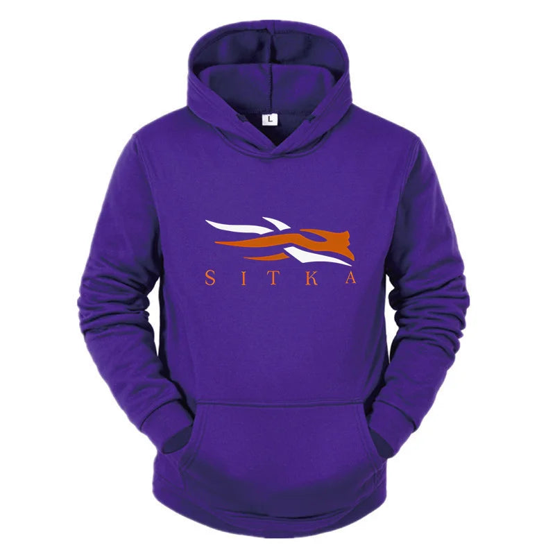 2026 New SITKA Letter Printed Fashion Men's Street Harajuku Y2K Autumn/Winter Hoodie Hip Hop Warm Sports and Leisure Clothing