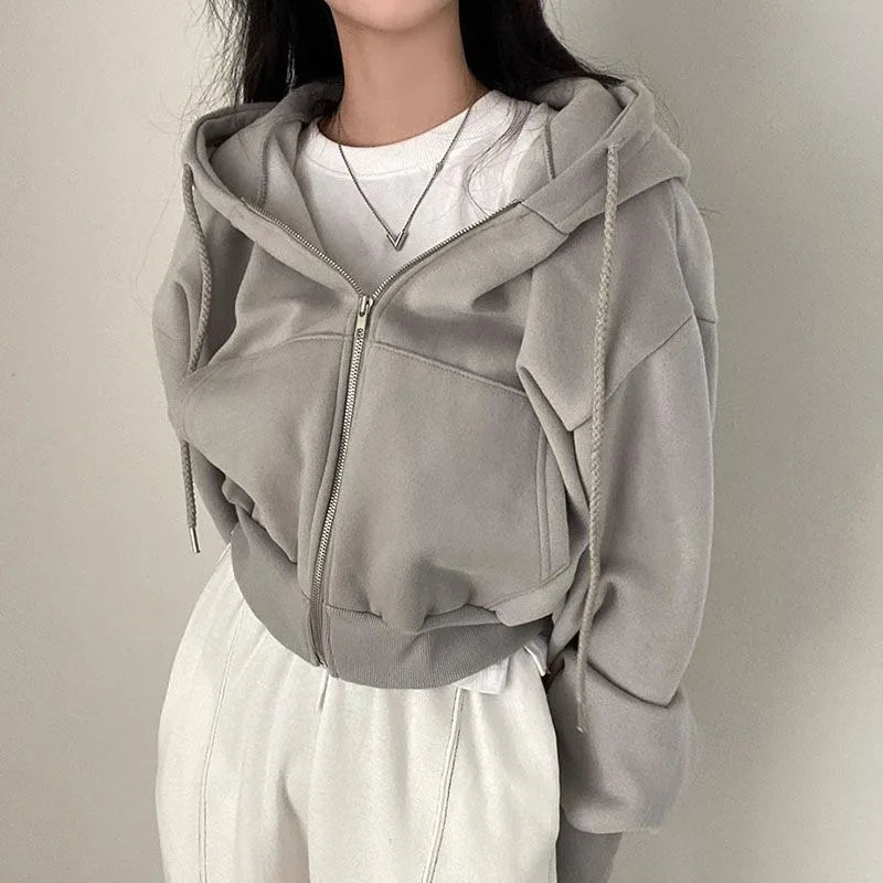 Women’s Fleece-Lined Cropped Hoodie