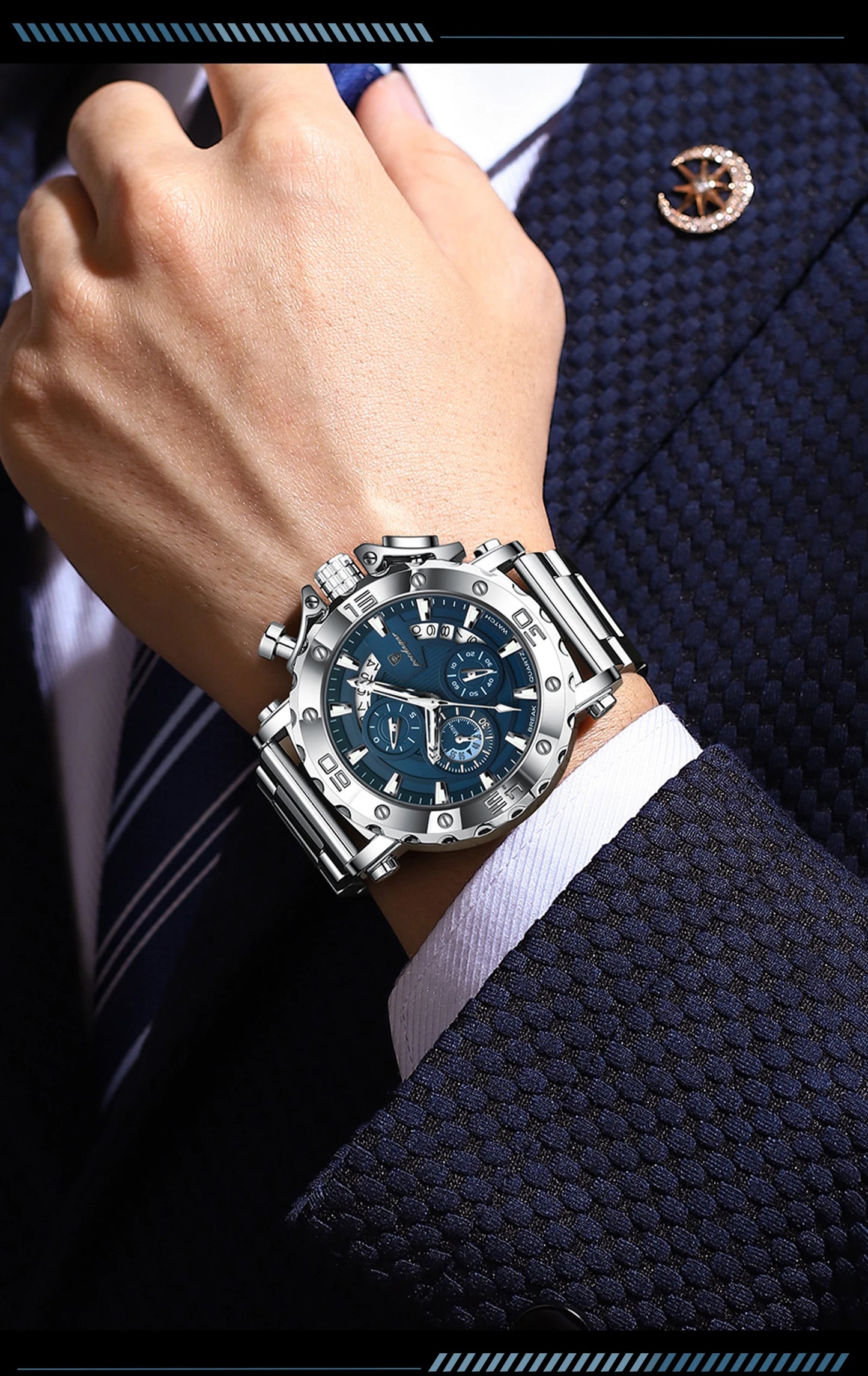 POEDAGAR 892 Luxury Men's Chronograph Watch