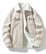 Men's Corduroy Fleece Jacket – Warm Winter Coat