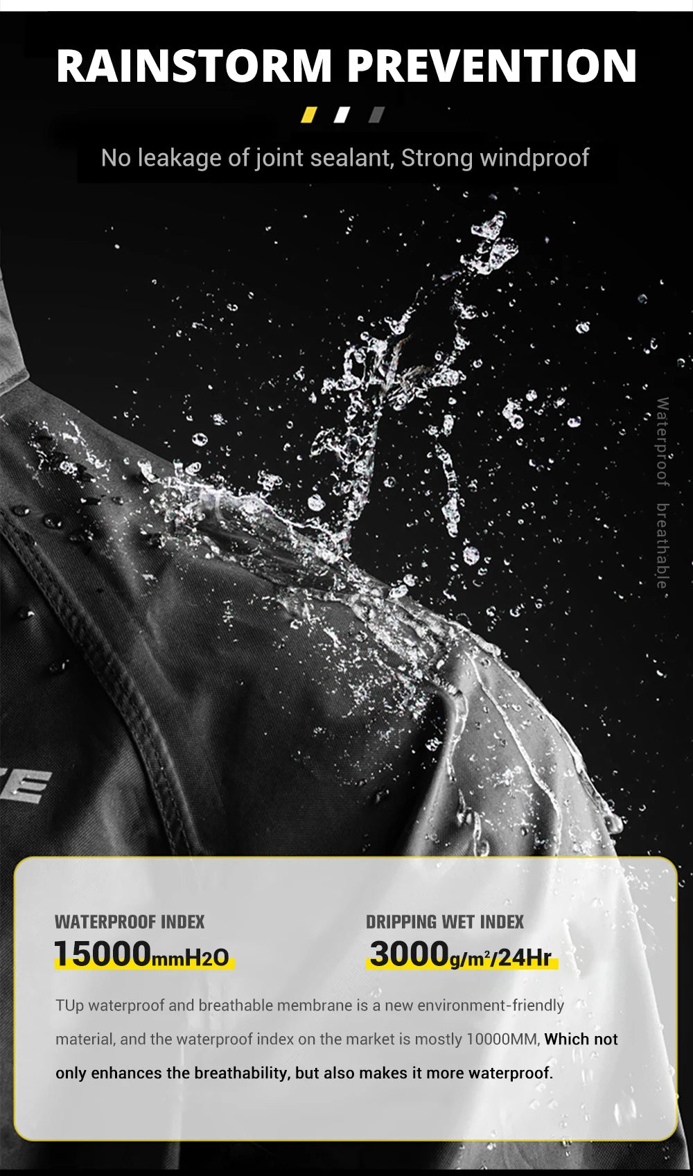 HEROBIKER Waterproof Motorcycle Rain Suit for Men & Women