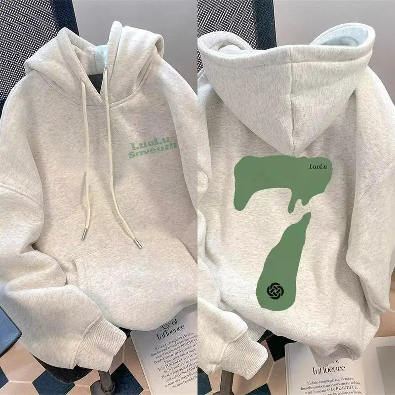 Women’s Oversized American Print Hoodie