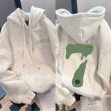 Women’s Oversized American Print Hoodie