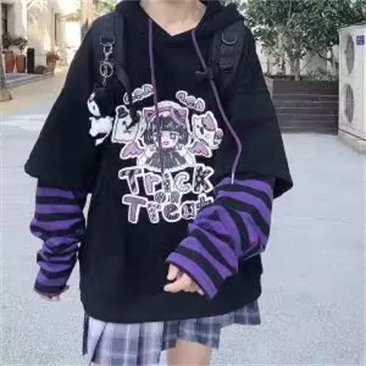 Women’s Playful Patchwork Pullover Sweatshirt