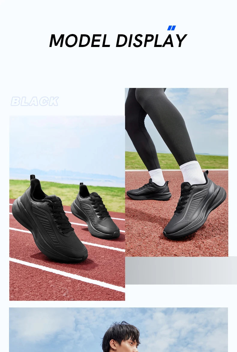 QIAODAN YUYI 4 Winter Running Shoes Men's Sports Shoes Waterproof Absorbing Lightweight Black Fleece Sneakers QXB023244007B
