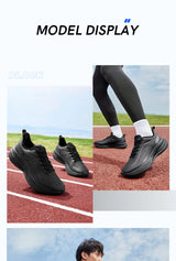 QIAODAN YUYI 4 Winter Running Shoes Men's Sports Shoes Waterproof Absorbing Lightweight Black Fleece Sneakers QXB023244007B