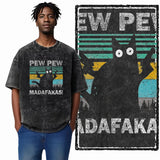 DB Cat Acid-Washed Graphic Tee