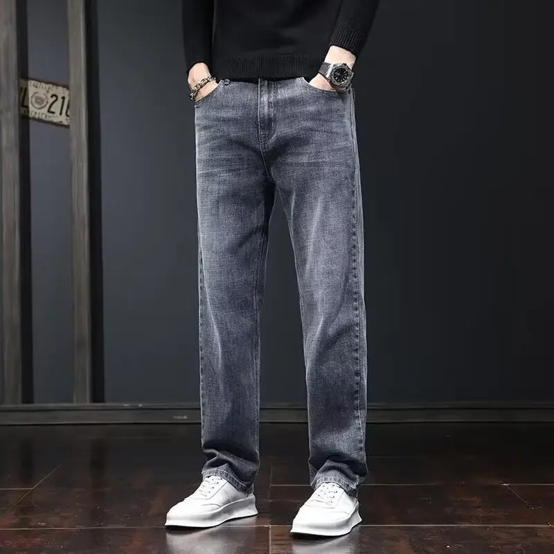 Men's Relaxed Straight-Leg Stretch Jeans | Multi-Color