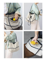 2024 Autumn Cotton And Linen Blend Material Tote Soft And Portable Shoulder Bags Women Casual Practical Bag