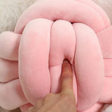 Handmade Knot Ball Throw Pillow – Soft Velvet Cushion