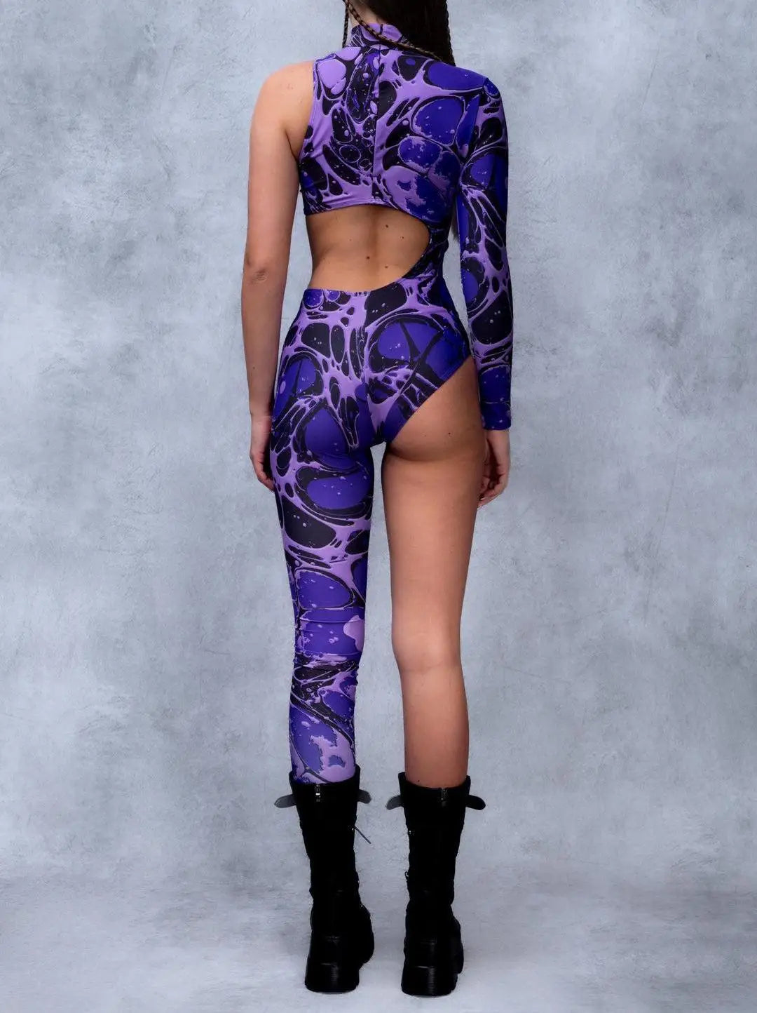 Women's Cyberpunk Rainbow Asymmetrical Bodysuit