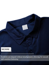 Men Classic Solid Polo Shirt Lapel Neck Short Sleeve Slim Fit Breathable Tee Smart Casual Office Daily Male Shirts