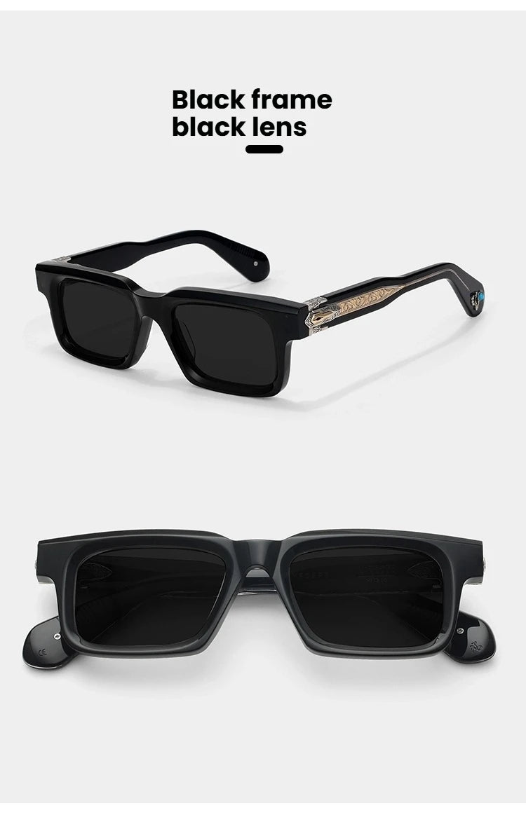 PRILEY Belvedere Vintage Square Sunglasses for Men & Women