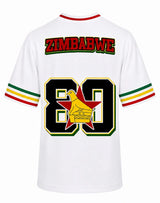 Men's Zimbabwe Flag Print V-Neck T-Shirt