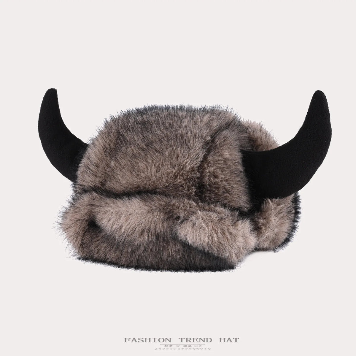 Ox horn pilot hat faux fur Bomber hat women ski cap winter hat thickened warm ear protection hat versatile bull head hat 털모