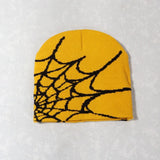 Spider Embroidered Knit Beanie – Y2K Winter Hat