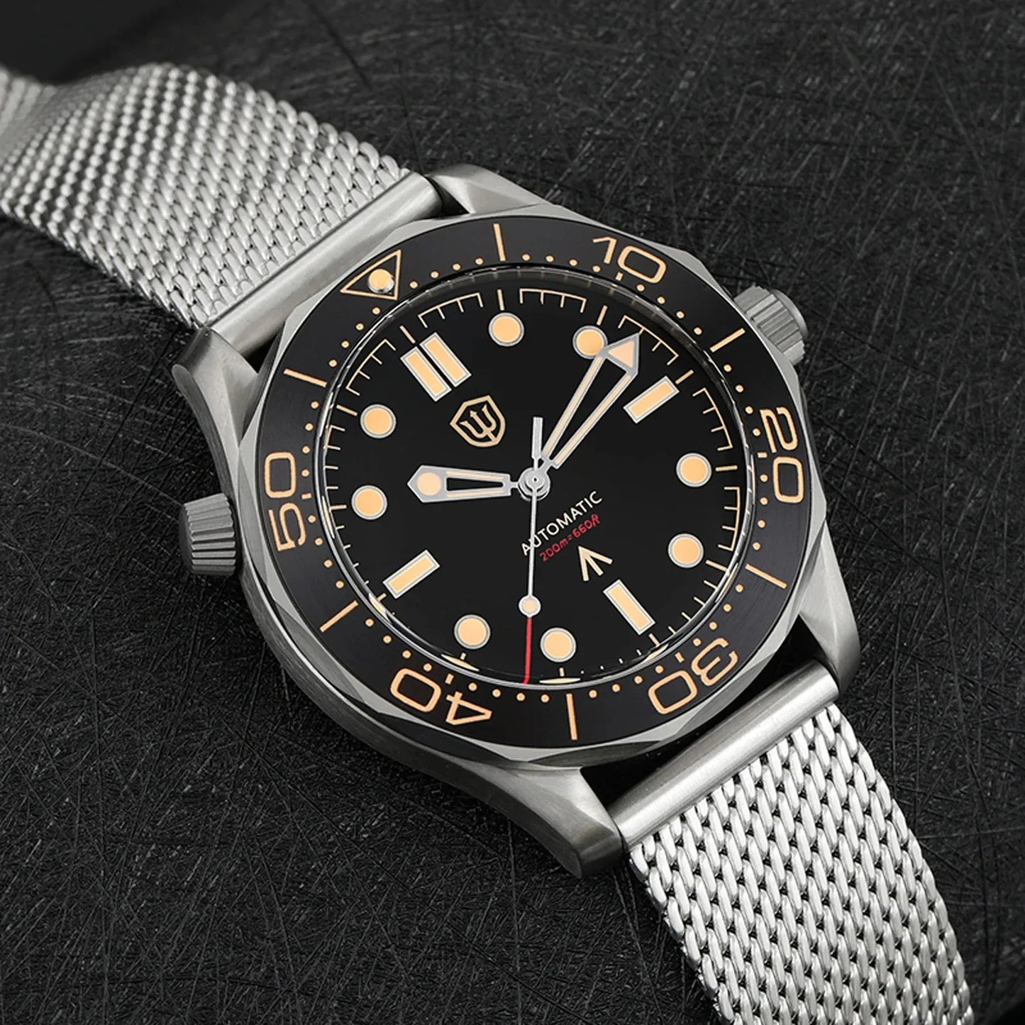Watchdives WD007 V4 42mm Watch PT5000 Automatic Movement Titanium NTTD Wristwatch Domed Sapphire Crystal C3 Super Luminous Watch