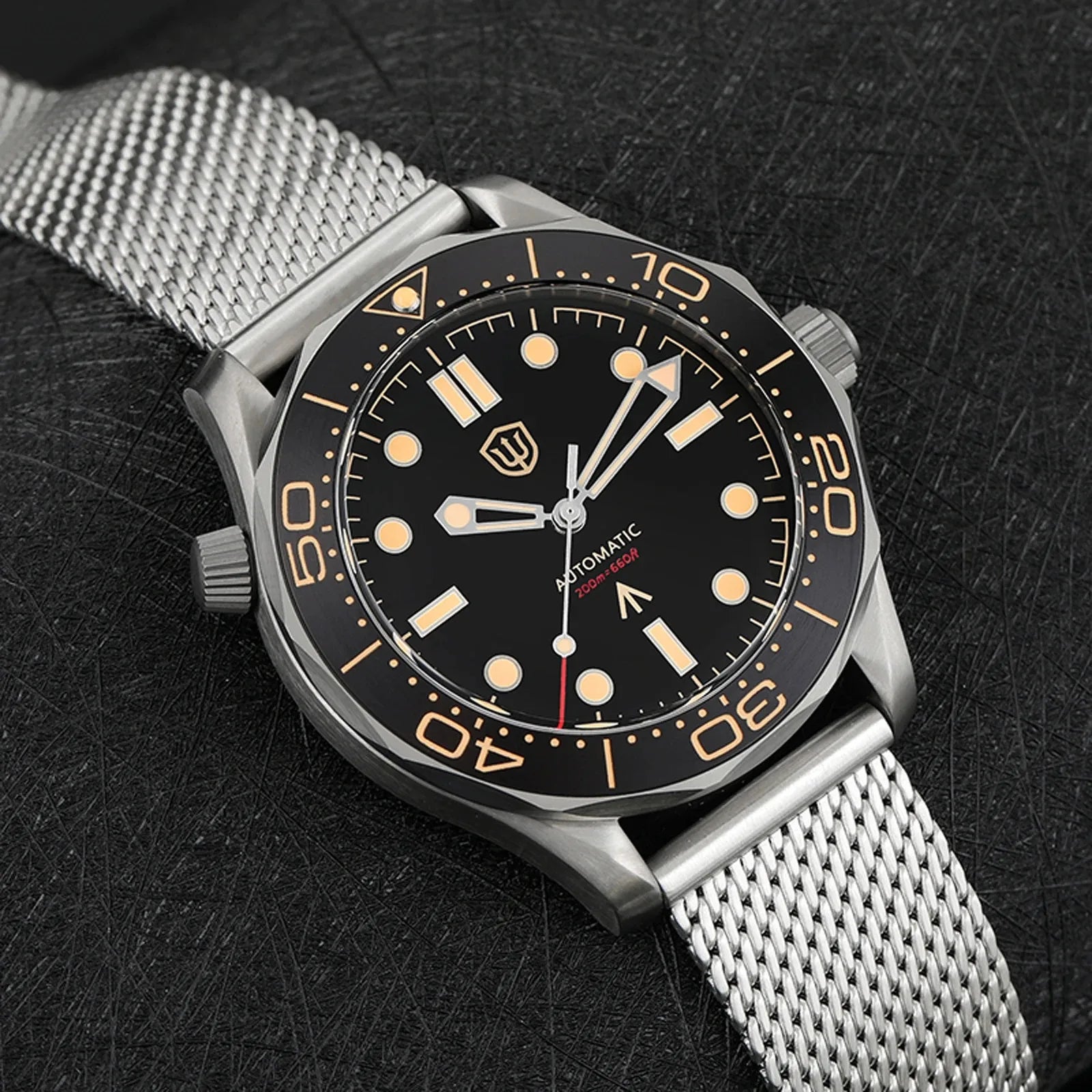 Watchdives WD007 V4 42mm Watch PT5000 Automatic Movement Titanium NTTD Wristwatch Domed Sapphire Crystal C3 Super Luminous Watch