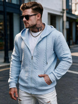 Men's Knit Zip-Up Hoodie