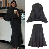 Polka Dot Printed Midi Skirts Two Piece Sets for Women 2025 Summer Chic Bow Tied Blouse Top Suits Woman 2 Piece Outfits