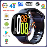 8GB+128GB RAM 4G/3G Smart Watch 2.40 inch AMOLED 2100mah Battery 900W Camera GPS WIFI Google APPS Download Smartwatch Android 10