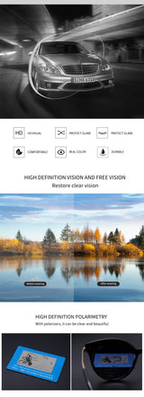 Cook polarizer color-changing sunglasses male driver fishing sunglasses day and night driving special glasses tide
