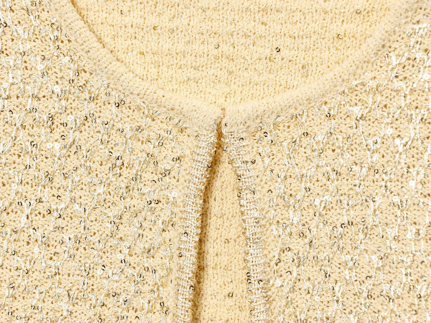 Sequin Knitted Jacket & Camisole Set - Summer Office Wear