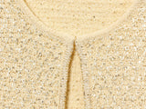 Sequin Knitted Jacket & Camisole Set - Summer Office Wear
