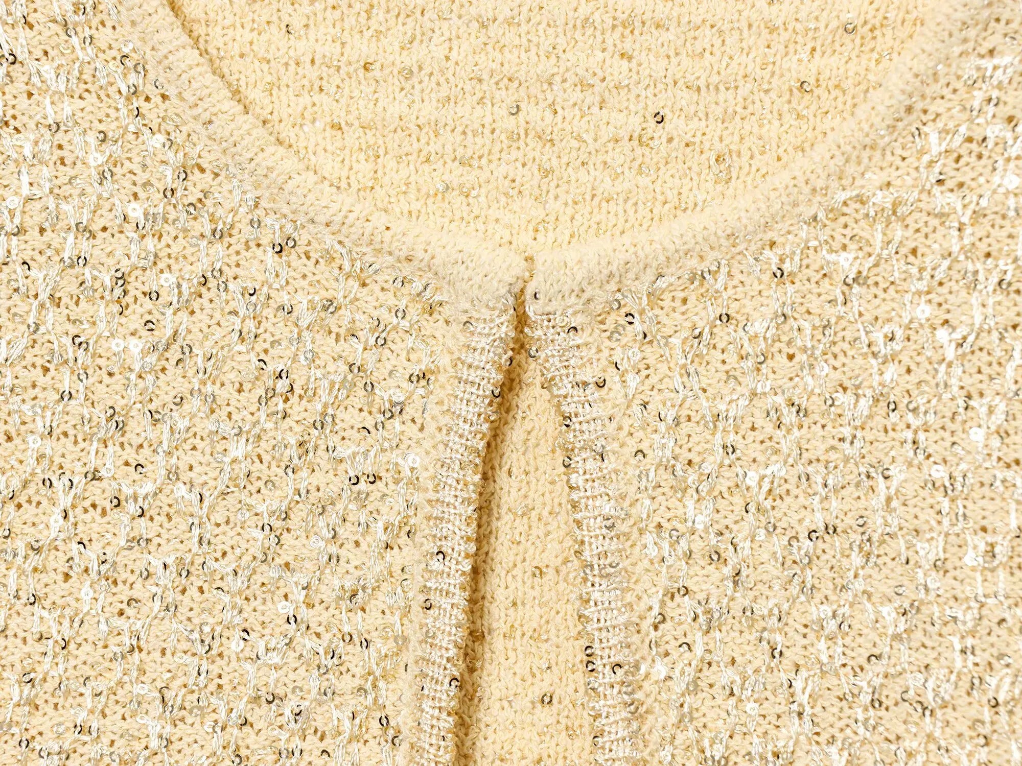 Sequin Knitted Jacket & Camisole Set - Summer Office Wear