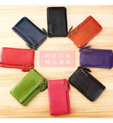 Fashion Women Genuine Leather Wristlet Clutch Bag Multifunctional Coin Purses Wallet Zipper Card Holder Money Clip Phone Bag