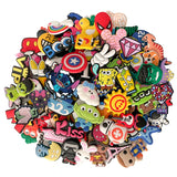 30-200PCS Random Cartoon Shoe Charms For Bubble Slides Clogs Sandals Crocs, Shoes Decrations Accessories Buckle For Friend Gifts