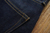 SAUCE ZHAN Mens Jeans Rainbow Sanforized Selvedge Denim Jeans Man Python Skin Labels Regular Fit 14 Oz