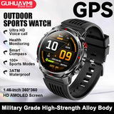 2026 New Military Bluetooth Call Smart Watch Built-in GPS Compass Barometric Altimeter 10ATM Waterproof Sports Smartwatches Men