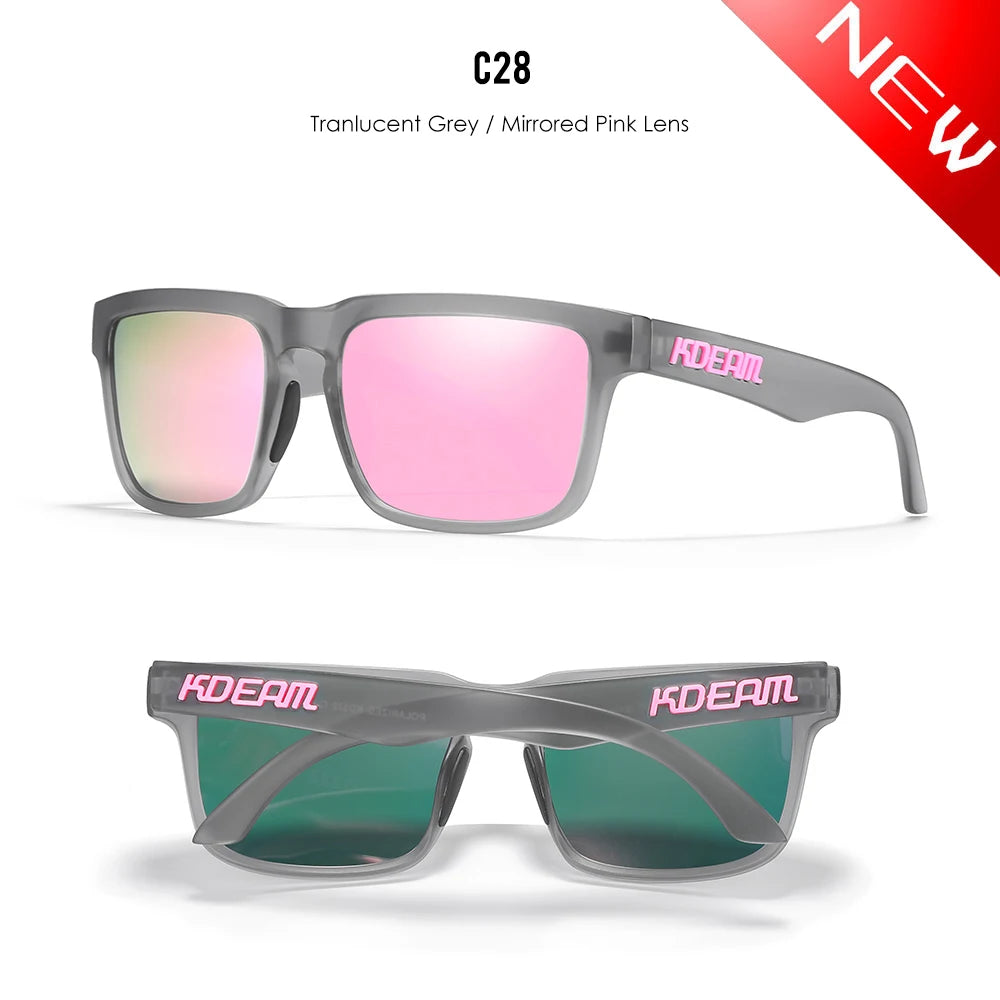 KDEAM Men's Polarized Sunglasses Square Casual Outdoors Sun Glasses Women Unisex Sunglass For Couple With New Package