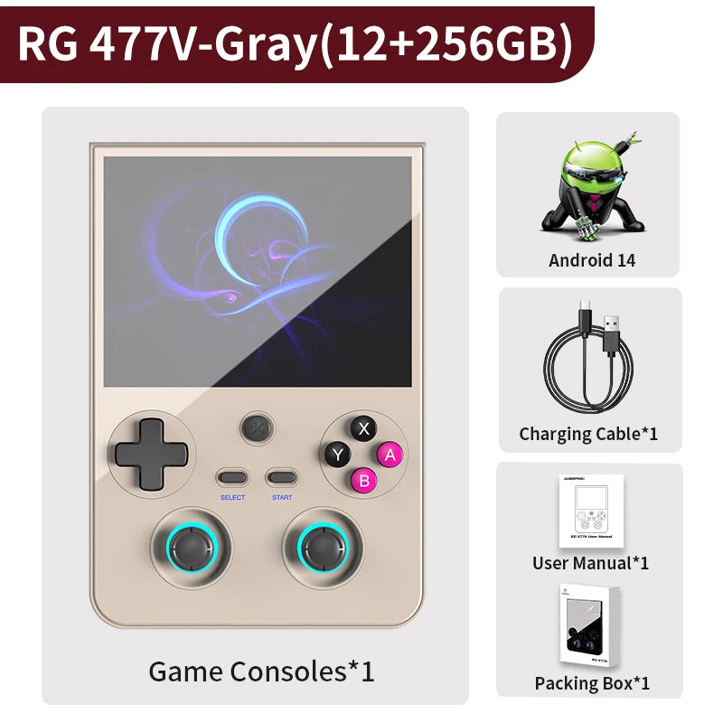 Anbernic RG477V Retro Handheld Console | Android 14 | 4.7" 120Hz