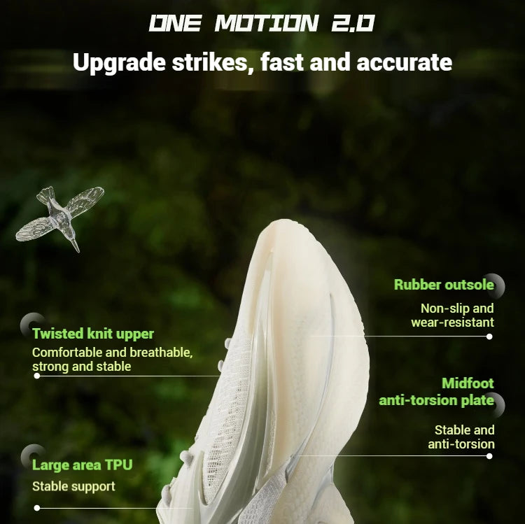 361 Degrees ONE MOTION 2.0 Men Basketball Shoes New Breathable Shock-Absorbing Non-slip Wear-resistant Male Sneakers 672511101