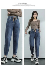 Women's High-Waist Cargo Jeans – Relaxed Straight Leg