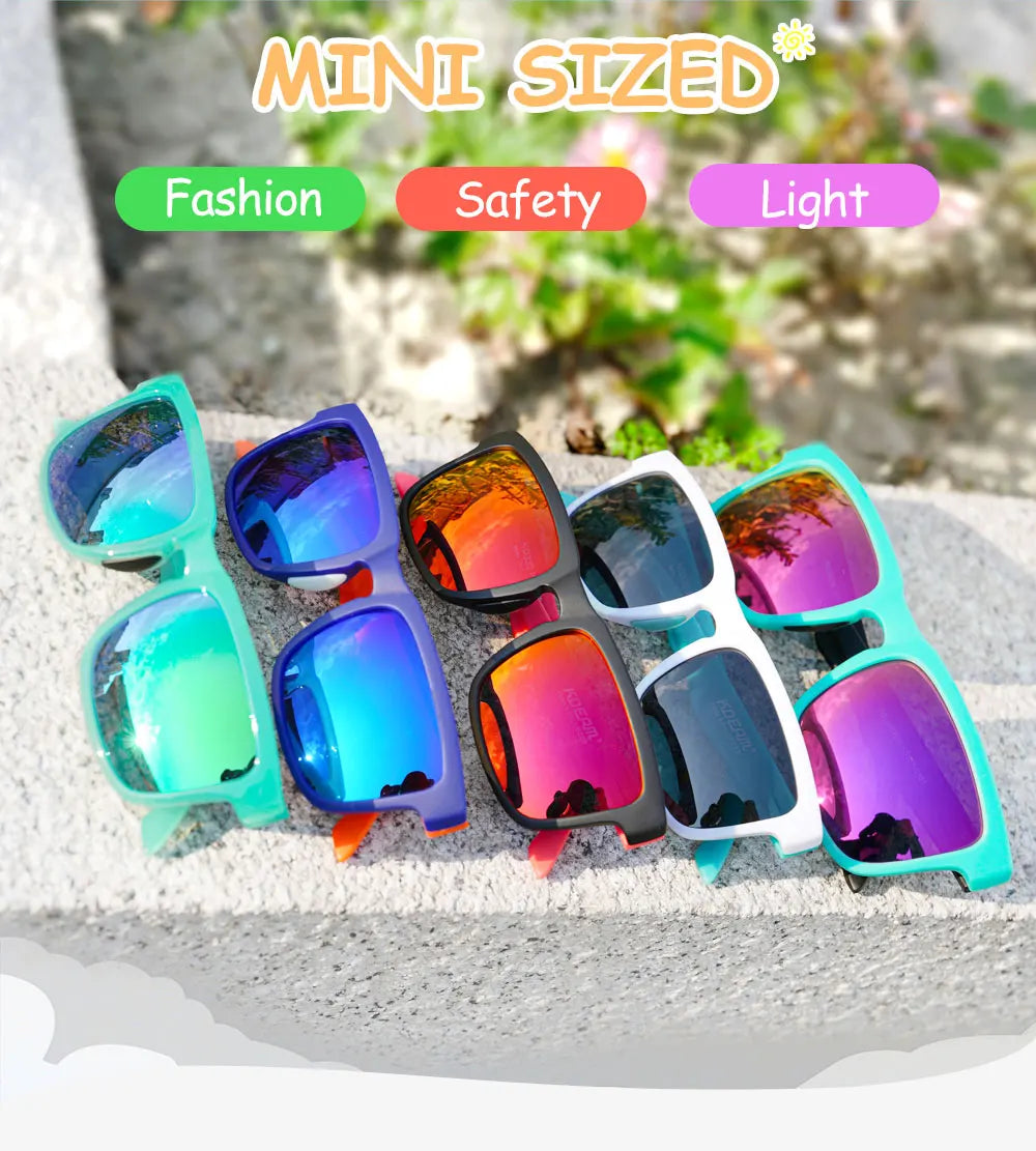 KDEAM For Young Age Small Size Polarized Sunglasses Reduce Glare and Enhance Clarity for Outdoor Sport Youthful Sun Glasses TR90