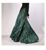 Elegant High-Waist Pleated Maxi Skirt for Women
