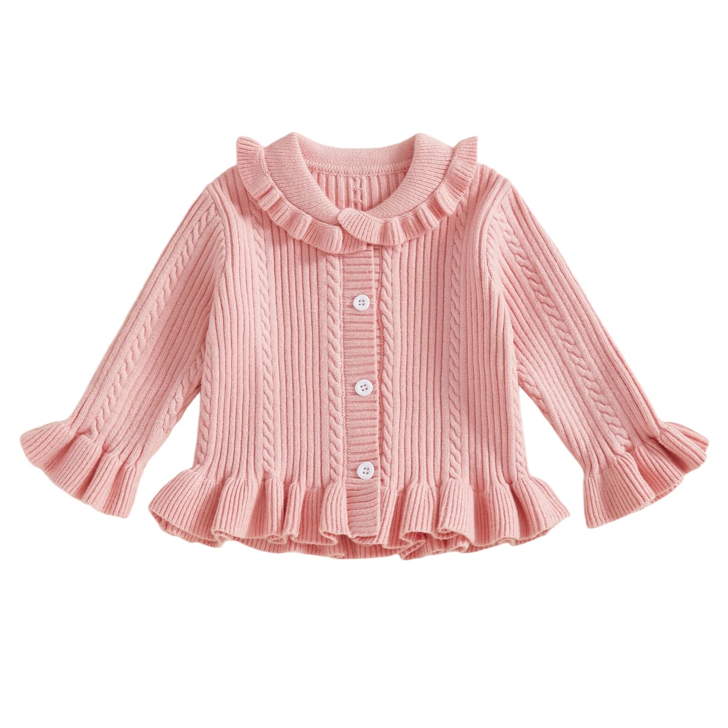 Classic Baby Girl V-Neck Knit Cardigan