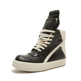 New Punk Women Ankle Boot Men Sneaker Designer Platform Lace-up&Zipper Shoe Black Gothic Geobasket Luxury Rock Flat Footwear