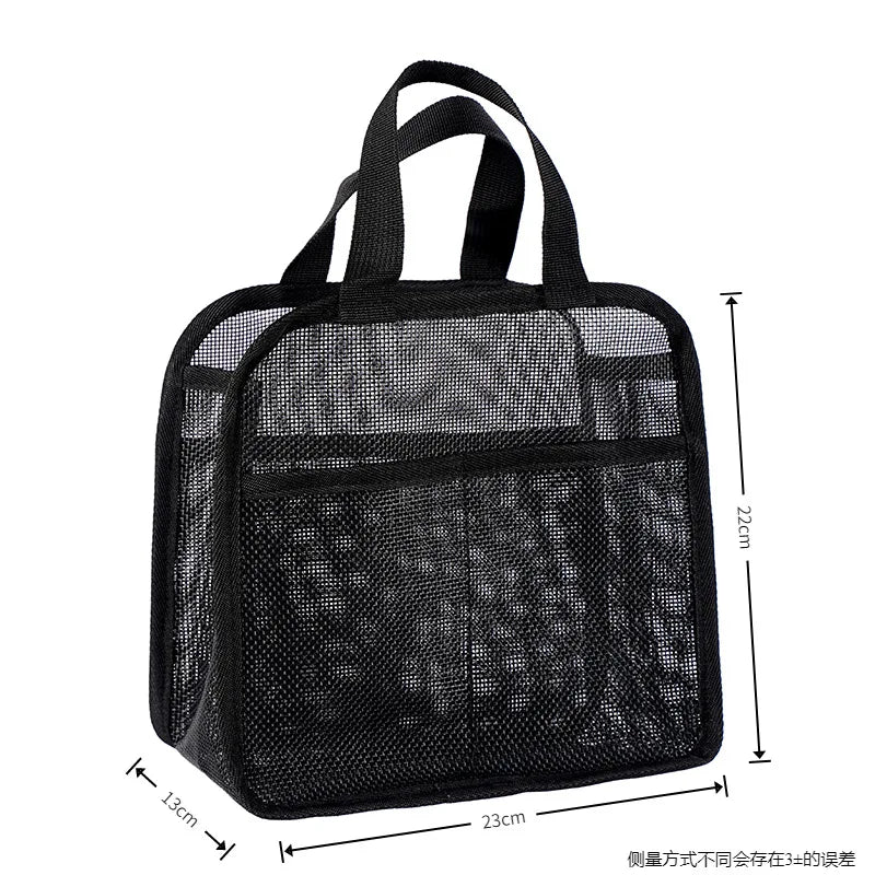 Large Mesh Makeup Bag for Women Portable Breathable Cosmetic Organizer Bag Travel Makeup Pouch with Simple Design