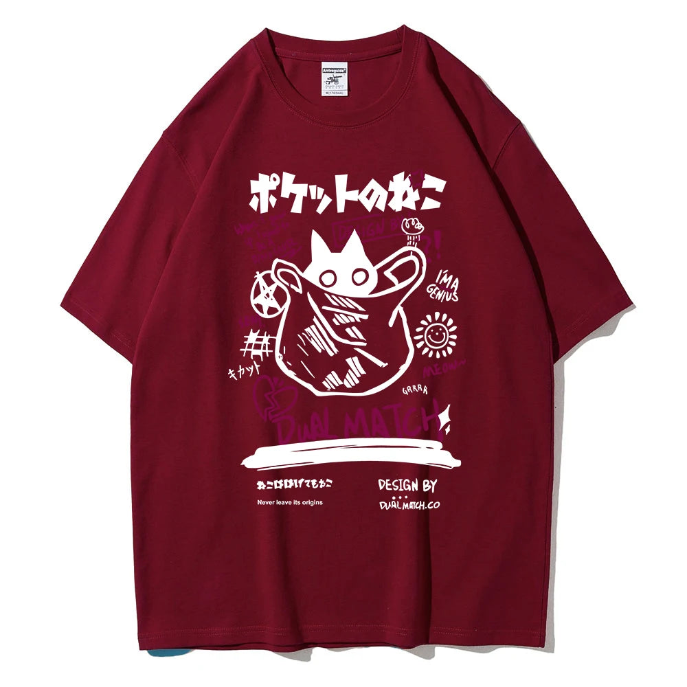 Kawaii Cat Harajuku Streetwear Tee